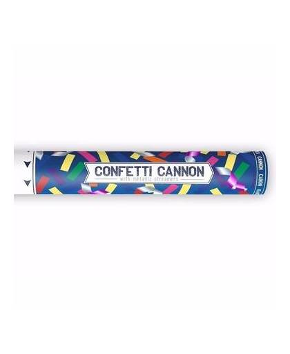 6x confetti kanon metallic kleuren mix 40 cm - confetti shooter / party popper