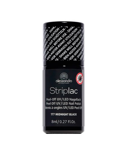 Striplac gel nagellak - 177 Midnight Black