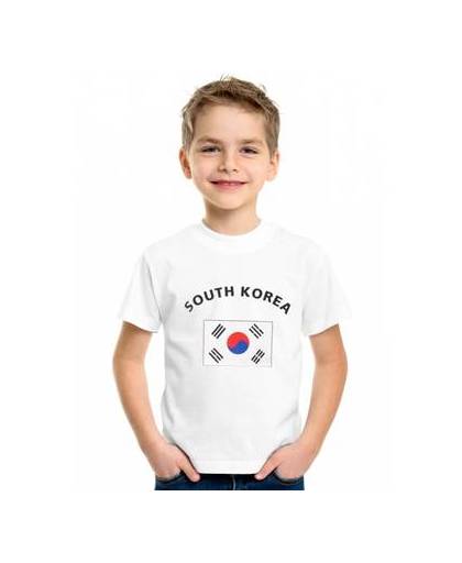 Wit kinder t-shirt zuid korea s (122-128)