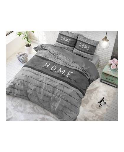 Sleeptime home grey - dekbedovertrek: 2-persoons (200 cm)