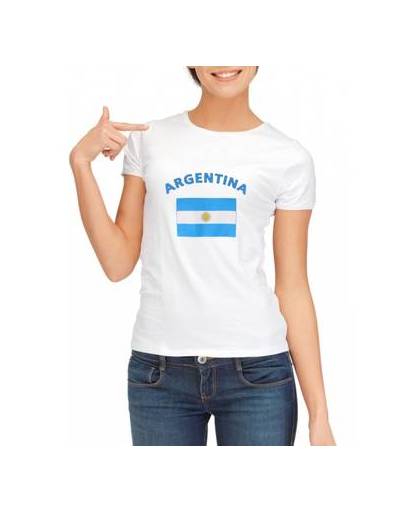 Wit dames t-shirt argentinie xl