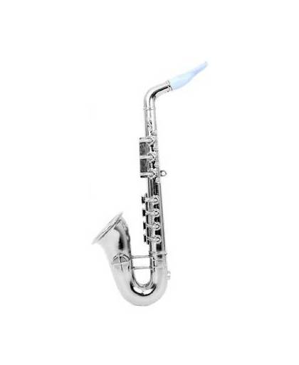 Plastic saxofoon zilver 37 cm