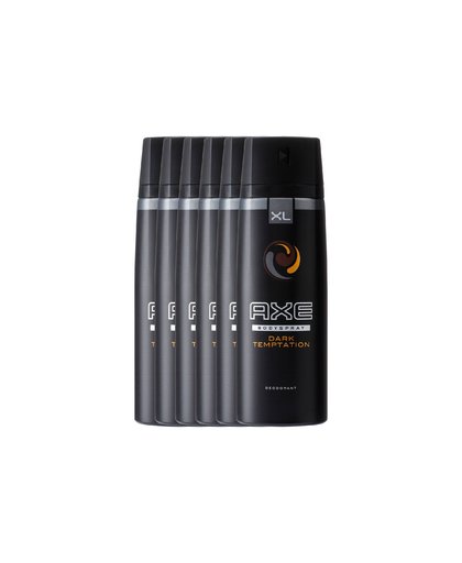 Dark Temptation For Men deodorant spray - 6 stuks voordeelverpakking