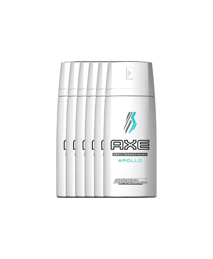 Apollo For Men anti-transpirant deodorant spray - 6 stuks voordeelverpakking