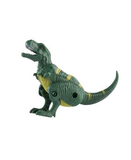 Plastic buigbare t-rex groene dinosaurus 12 cm