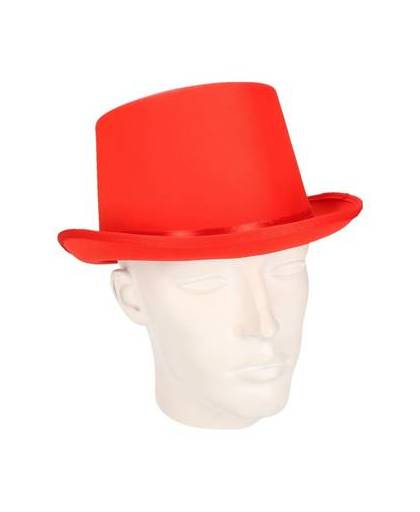 Rode hoge hoed voor volwassenen