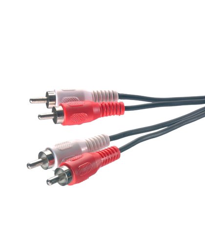 Audio kabel van 2x Tulp naar 2x Tulp - 1,2 meter