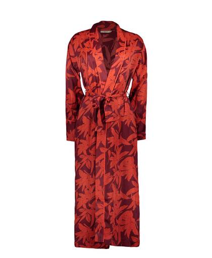 gebloemde kimono rood