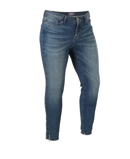 slim fit jeans met onafgewerkte zomen