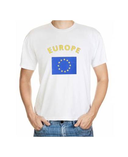 Wit t-shirt europa heren m
