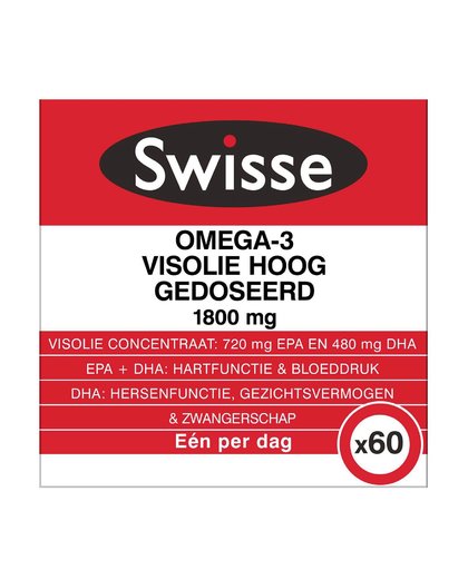 omega-3 visolie hoog gedoseerd voedingssupplement - 60 capsules