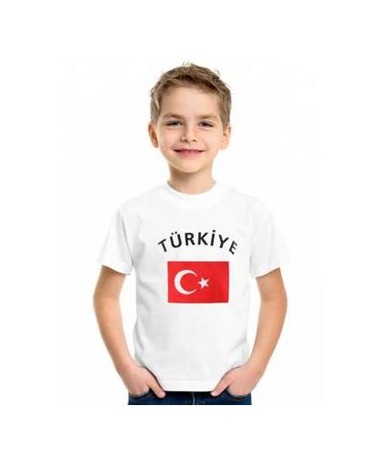 Wit kinder t-shirt turkije s (122-128)