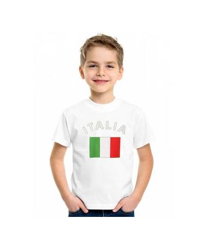 Wit kinder t-shirt italie xs (110-116)