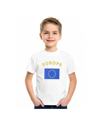 Wit kinder t-shirt europa s (122-128)