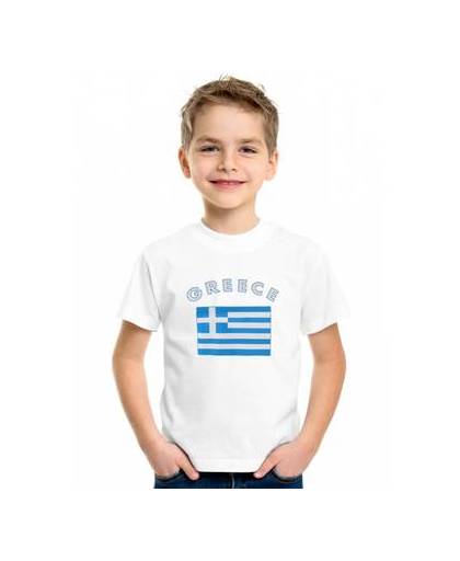 Wit kinder t-shirt griekenland xs (110-116)