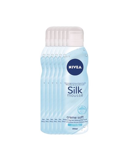 Crème soft shower silk mousse - voordeelverpakking 5+1 gratis