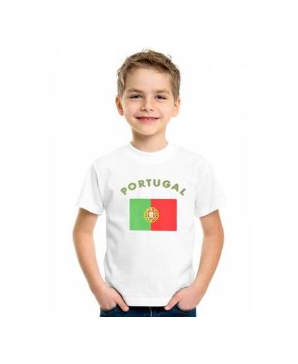 Wit kinder t-shirt portugal xs (110-116)