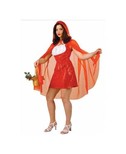 Roodkapje jurk met cape 40 (l)