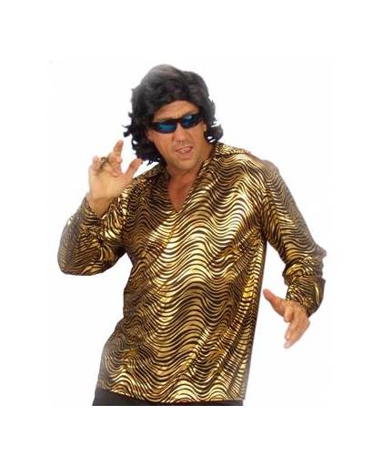 Disco fever shirt goud xl
