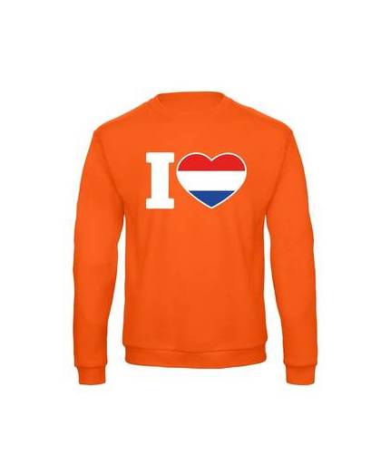 Oranje i love holland sweater volwassenen m