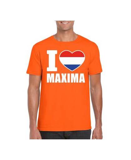 Oranje i love maxima shirt heren s