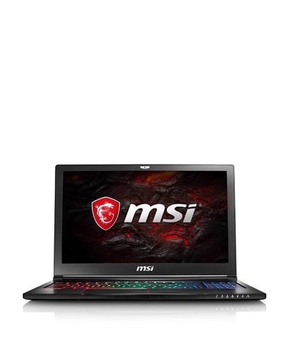MSI Gaming GS63 7RD(Stealth)-227NL Zwart Notebook 39,6 cm (15.6") 1920 x 1080 Pixels 2,8 GHz Zevende generatie Intel® Core™ i7 i7-7700HQ