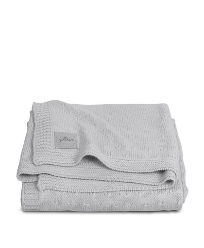 deken 75x100cm Soft knit light grey / teddy
