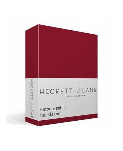 Heckett & lane katoen-satijn hoeslaken - lits-jumeaux (180x220 cm)