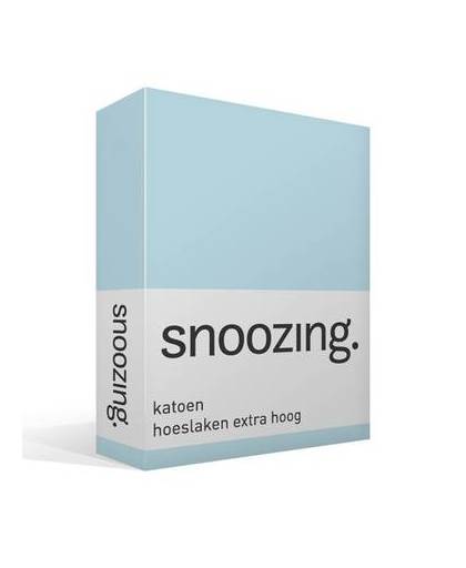 Snoozing katoen hoeslaken extra hoog - 1-persoons (90x210 cm)