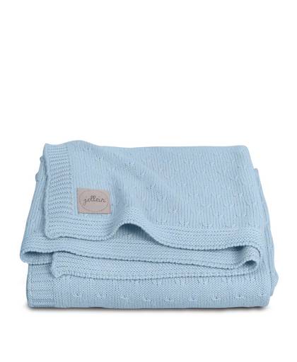 deken 100x150 cm Soft knit soft blue
