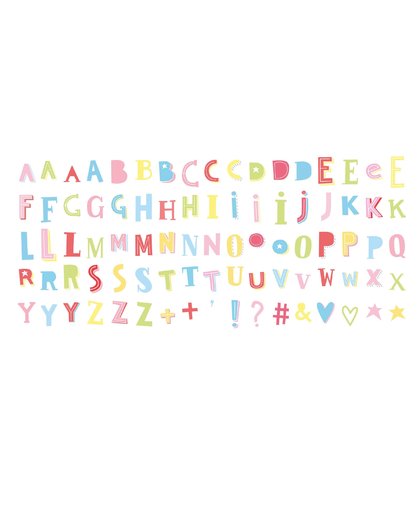 lightbox letter set: funky colour