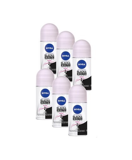 Invisible for black & white roll-on deodorant - voordeelverpakking 5+1 gratis
