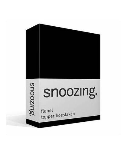 Snoozing flanel topper hoeslaken - lits-jumeaux (160x200 cm)