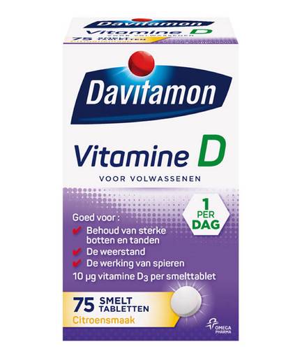 Vitamine D Volwassenen Smelttablet - 75 stuks