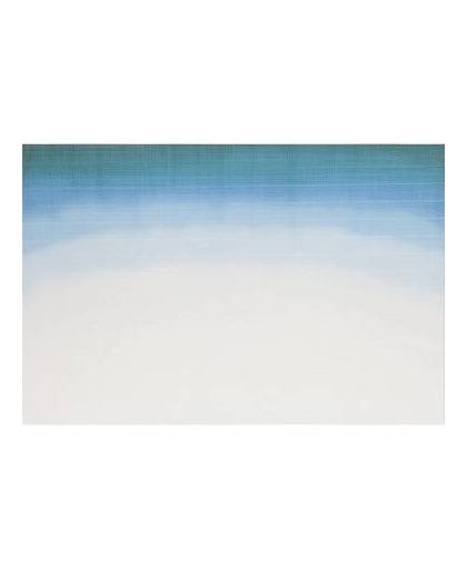 4x placemat blauw/wit ombre 45 x 30 cm