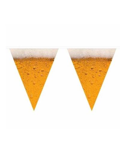 Oktoberfest - 3x bier print vlaggenlijn / slingers 6 meter