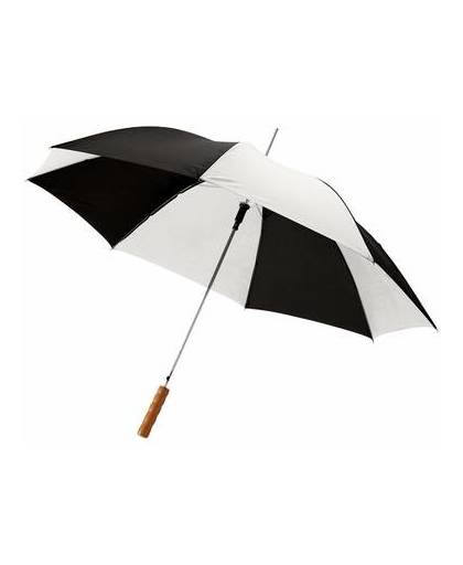 Automatische paraplu zwart/wit 82 cm