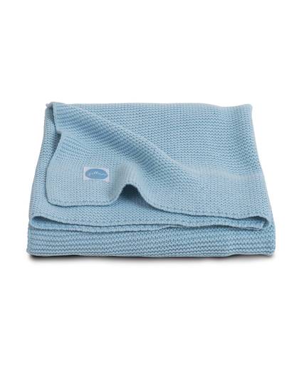 Basic Knit ledikantdeken 100x150 cm ice blue