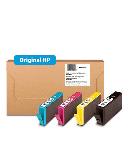 HP 364XL CMYK Cartridge Mailable Combo 4-Pack inktcartridge Zwart, Cyaan, Magenta, Geel 750 ml 550 ml