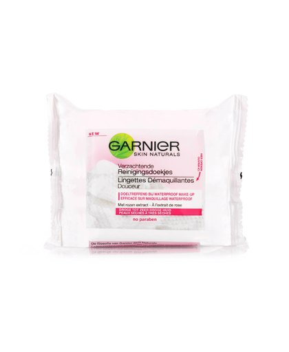 Garnier Skinactive Face Skin Naturals Essentials Droge Huid - 25 stuks - Reinigingsdoekjes