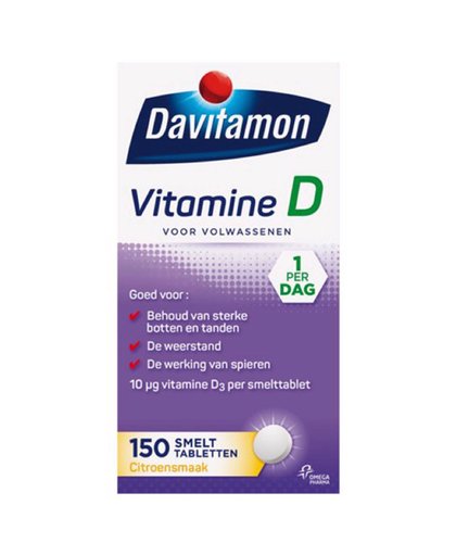 Vitamine D Volwassenen Smelttablet - 150 stuks