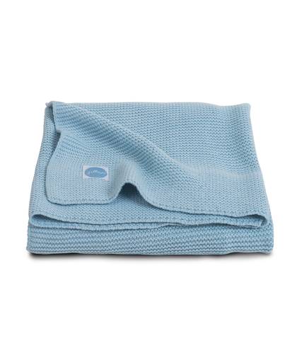 Basic Knit wiegdeken 75x100 cm ice blue