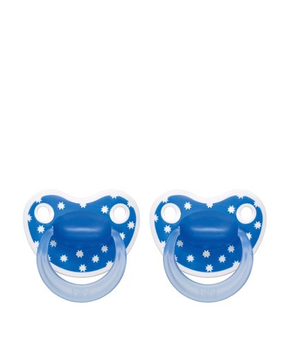 Happiness Dental fopspeen Lovely Dots 0-6 mnd blauw (2 stuks)