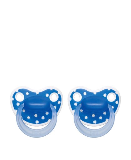 Happiness Dental fopspeen Lovely Dots 6-16 mnd blauw (2 stuks)