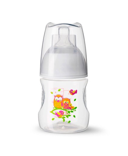 Happiness fles Play With Us 120 ml oranje/roze