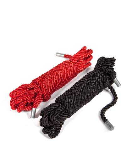bondage rope twin pack - rood en zwart