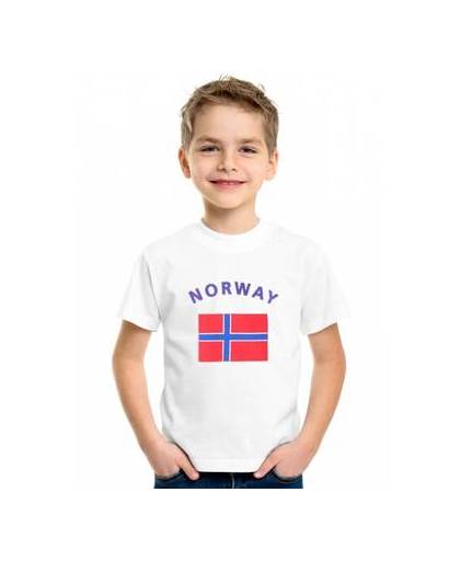 Wit kinder t-shirt noorwegen l (134-146)