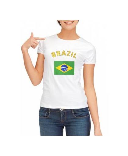 Wit dames t-shirt brazilie m