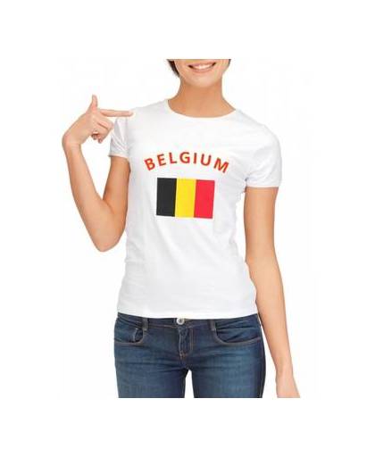 Wit dames t-shirt belgie l