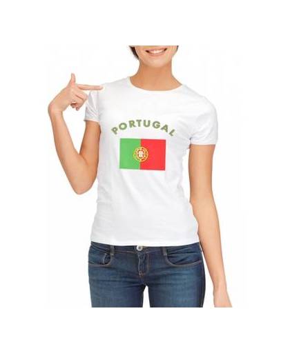 Wit dames t-shirt portugal l